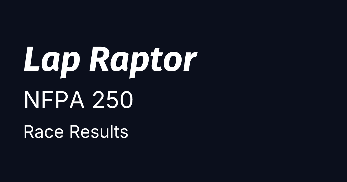 Sat Raptor Stats & Results - 2026 O'Reilly Series NFPA 250 @ Martinsville Speedway ...